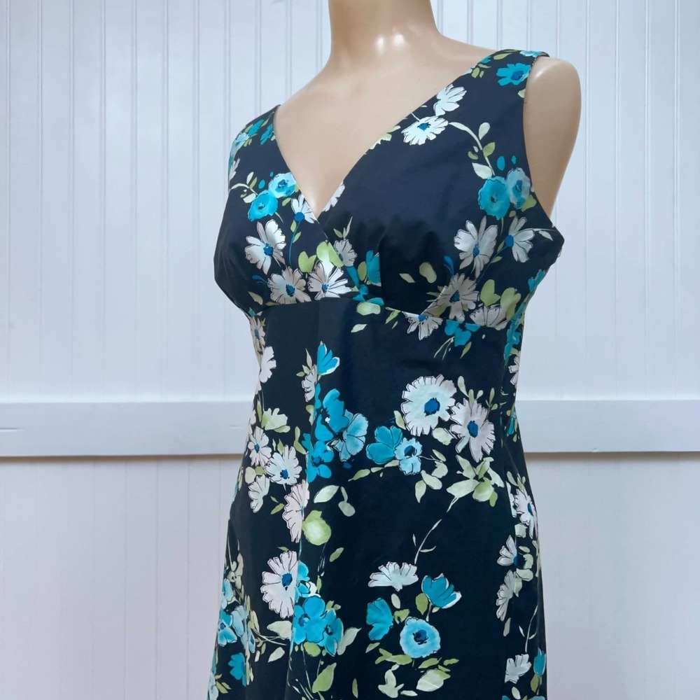 Tristan Isuet Sundress Black Floral Cottagecore Whimsigoth Women's S Spring Chic